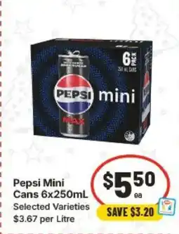 IGA Pepsi Mini Cans offer