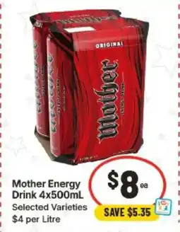 IGA Mother Energy Drink offer