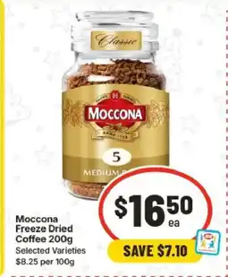 IGA Moccona Freeze Dried Coffee offer