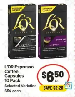 IGA L'OR Espresso Coffee Capsules offer
