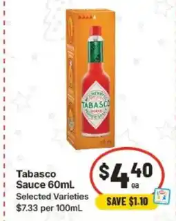 IGA Tabasco Sauce 60mL offer