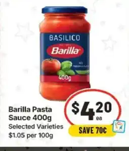 IGA Barilla Pasta Sauce offer