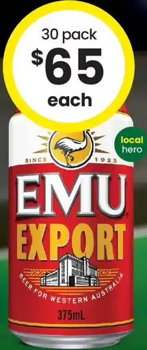 The Bottle O Emu export block cans offer