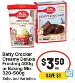 IGA Betty Crocker Creamy Deluxe Frosting offer