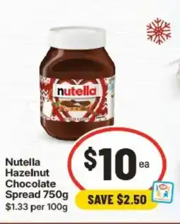 IGA nutella Hazelnut Chocolate Spread offer