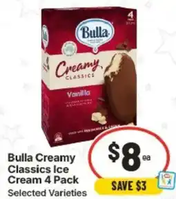IGA Bulla Creamy Classics Ice Cream offer