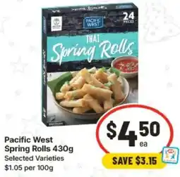 IGA Pacific West Spring Rolls offer