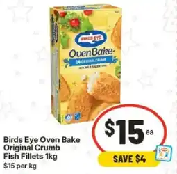 IGA Birds Eye Oven Bake Original Crumb Fish Fillets offer
