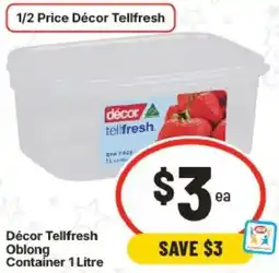 IGA Décor Tellfresh Oblong Container offer