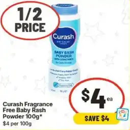 IGA Curash Fragrance Free Baby Rash Powder offer