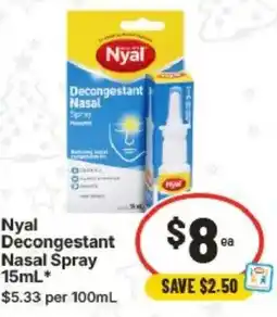 IGA Nyal ¡Decongestant Nasal Spray offer