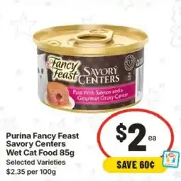 IGA Purina Fancy Feast Savory Centers Wet Cat Food offer