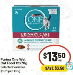 IGA Purina One Wet Cat Food offer