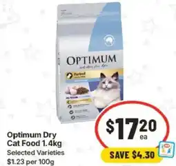 IGA Optimum Dry Cat Food offer
