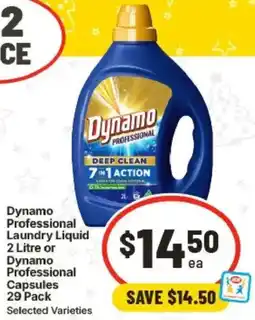 IGA Dynamo Professional Laundry Liquid or Dynamo Professional Capsules offer