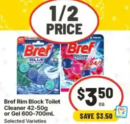 IGA Bref Rim Block Toilet Cleaner or Gel offer