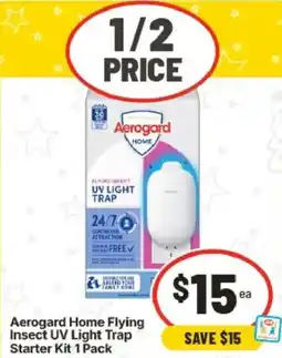 IGA Aerogard Home Flying Insect UV Light Trap Starter Kit offer
