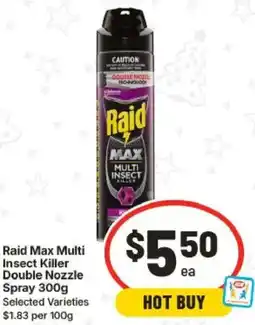 IGA Raid Max Multi Insect Killer Double Nozzle Spray offer