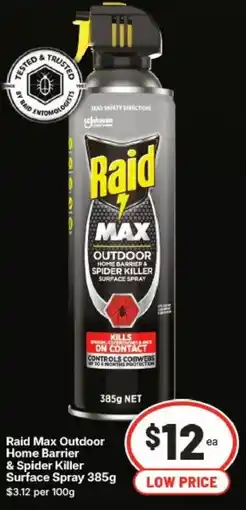 IGA Raid Max Outdoor Home Barrier & Spider Killer Surface Spray offer