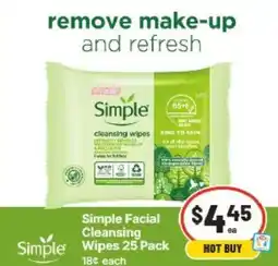 IGA Simple Facial Cleansing Wipes offer