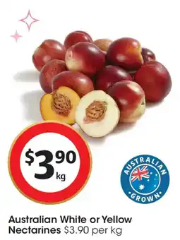 Coles Australian White or Yellow Nectarines offer