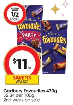 Coles Cadbury Favourites offer