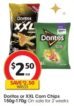 Coles Doritos or XXL Corn Chips offer