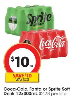 Coles Coca-Cola, Fanta or Sprite Soft Drink offer