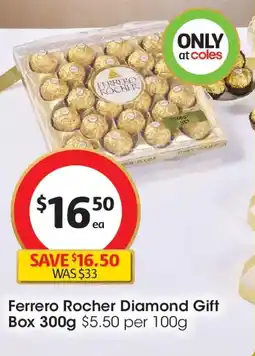Coles Ferrero Rocher Diamond Gift Box offer