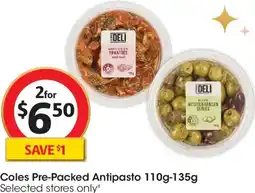 Coles Coles Pre-Packed Antipasto offer