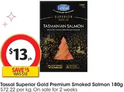 Coles Tassal Superior Gold Premium Smoked Salmon offer