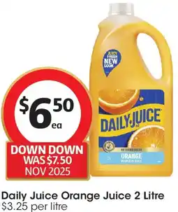 Coles Daily Juice Orange Juice offer