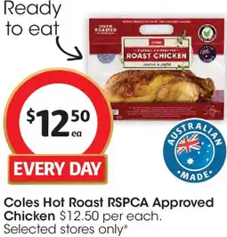 Coles Coles hot roast rspca approved chicken offer