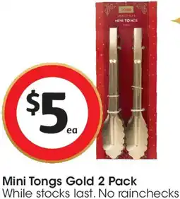 Coles Mini Tongs Gold 2 Pack offer