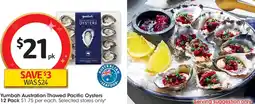 Coles Yumbah Australian Thawed Pacific Oysters offer