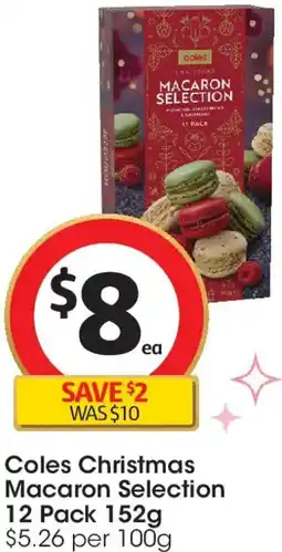 Coles Coles Christmas Macaron Selection offer