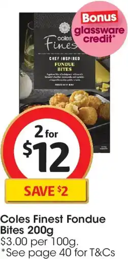 Coles Coles Finest Fondue Bites offer