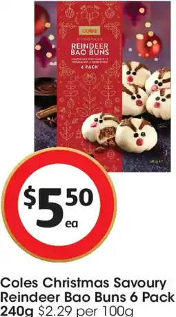 Coles Coles Christmas Savoury Reindeer Bao Buns offer