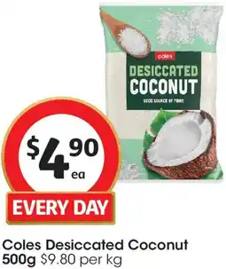 Coles Coles Desiccated Coconut 500g offer