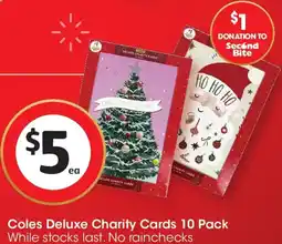 Coles Coles Deluxe Charity Cards offer