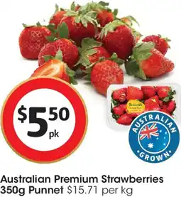 Coles Australian Premium Strawberries Punnet offer