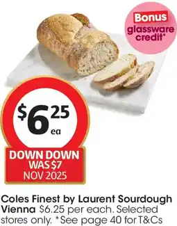 Coles Coles Finest by Laurent Sourdough Vienna offer
