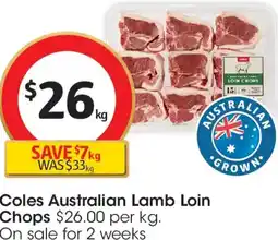 Coles Coles Australian Lamb Loin Chops offer