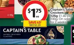 Coles Captain's Table Crackers offer