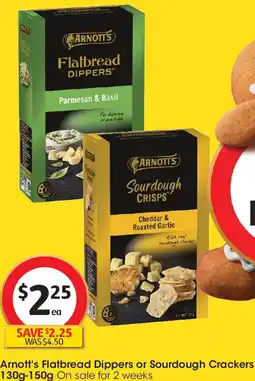Coles Arnott's Flatbread Dippers or Sourdough Crackers offer