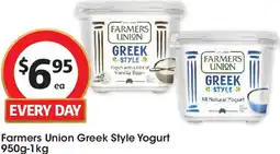 Coles Farmers Union Greek Style Yogurt offer