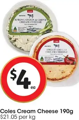 Coles Coles Cream Cheese offer