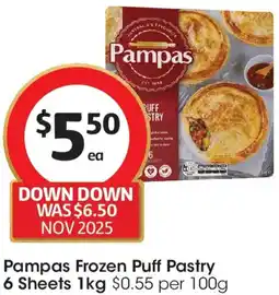 Coles Pampas Frozen Puff Pastry offer