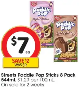 Coles Streets Paddle Pop Sticks offer