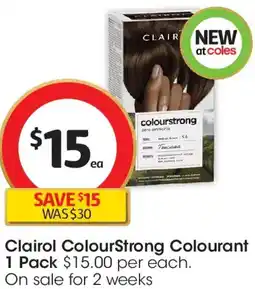 Coles Clairol ColourStrong Colourant 1 Pack offer
